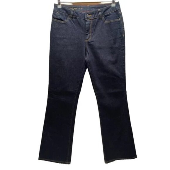 Talbots Jeans Women's 8/29 Blue Curvy Boot Dark Wash Denim Pants NWOT - Picture 1 of 12